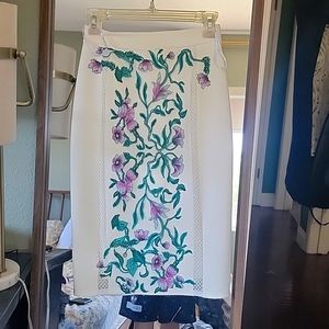 Tadashi Shoji white pencil skirt